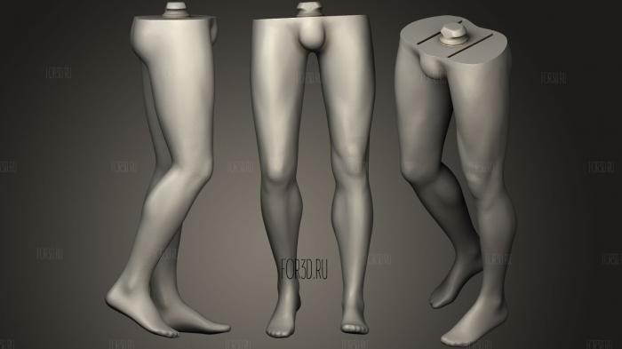 Male Legs Mannequin stl model for CNC